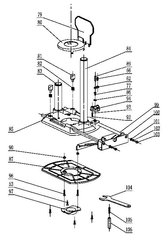 Page B Diagram and Parts List for FS1200RP Type 1 Black and Decker Router